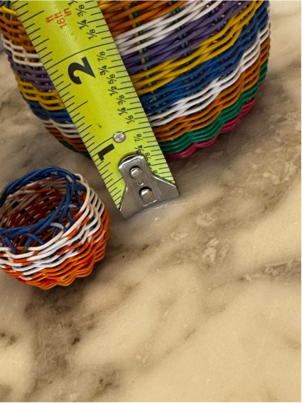 Vintage Set of 3 Handwoven South African Zulu Telephone Wire Baskets - Picture 15 of 15